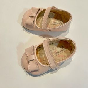Janie and jack light pink baby shoes
